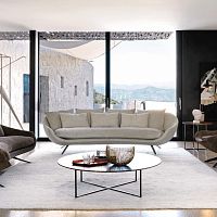 Semicircular sofa AVcontemporaryfabricleather