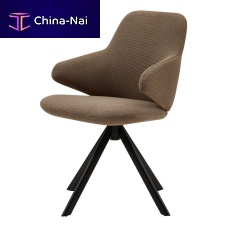 Contemporary chair NUUKindoorfabricsteel base