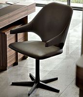 Contemporary chair EMILYindoorleathermetal base