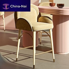 Traditional bar chair KARINindoorvelvetwalnut base