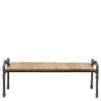 Industrial design bench FUR0040woodensteel