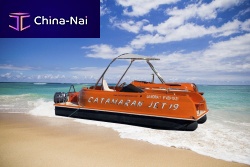 Outboard pontoon boat Jet 19openside consolehydro-jet