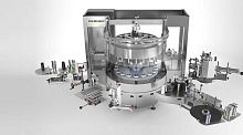 Rotary labelling machine automaticfor bottlesfor vials