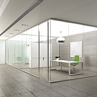 Fixed partition KRISTAL 5glazedcommercialfor offices