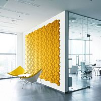 Interior wall-covering BEEHIVEcork3D3D effect