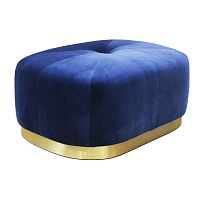 Contemporary pouf MAJESTICvelvetbrassrectangular