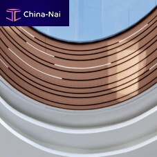 Aluminum solar shading SOLEO 6008for facadeverticalimitation wood