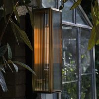 Contemporary lantern HAZEL glassbronzebirch