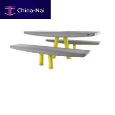 Contemporary picnic table HASAKE concretemetal baserectangular
