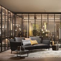 Modular sofa JERMYNcornercontemporaryfabric