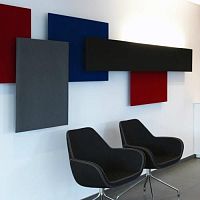 Wall-mounted acoustic panel RIETVELDfoamrectangularfor office