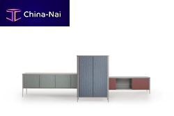 Contemporary sideboard LEAlacquered MDFMDFglass