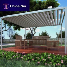 Self-supporting pergola aluminumwith mobile slatscommercial