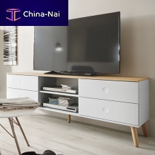 Contemporary TV cabinet DOT : 1664hi-fioakwhite