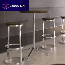 Contemporary high bar table Storyoakwalnutmaple