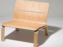 Contemporary fireside chair BOWIEwooden