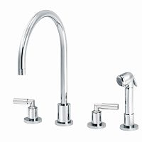 Countertop double-handle mixer tap 4091.11.28chromed metalkitchen4-hole