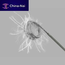 Pushable embolization coil MReye® Flipper® nylon-fibered