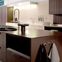 Porcelain stoneware countertop KERAMOSceramickitchenbrown