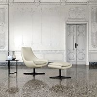 Contemporary armchair EGOfabricleathermetal