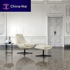 Contemporary armchair EGOfabricleathermetal