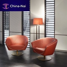 Contemporary armchair ALEXleatherfabricmetal