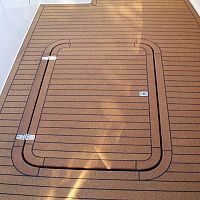 Synthetic teak boat decking MARINEDECKcomposite