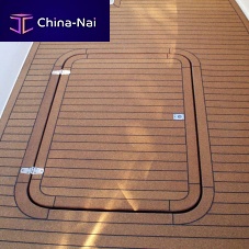 Synthetic teak boat decking MARINEDECKcomposite