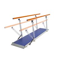 Height-adjustable rehabilitation parallel bars 01325base-mounted