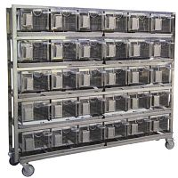 Modular veterinary cage MV-04on casters4-unit