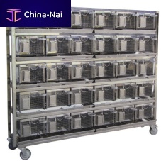 Modular veterinary cage MV-04on casters4-unit
