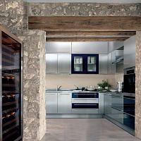 Contemporary kitchen Steelexellstainless steelL-shapedlarge