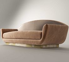 Contemporary sofa KEATON velvetgraypink