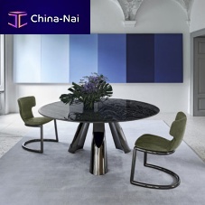 Contemporary dining chair AMYindoorpolyurethanemetal base