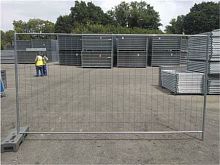 Fence with bars M 350for construction sitemetalmovable