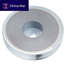 Neodymium-iron-boron magnet 41-08ferriteflat pot holdingzinc-plated