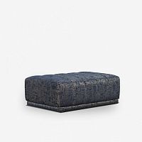 Contemporary ottoman HUNTERfabricleatherrectangular
