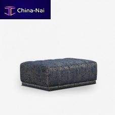 Contemporary ottoman HUNTERfabricleatherrectangular
