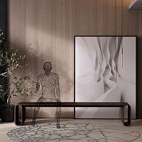 Contemporary bench GERRARDwoodenwithout backrestwithout armrests