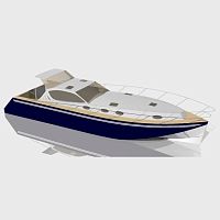 Inboard express cruiser DGplaning hullhard-topaluminum