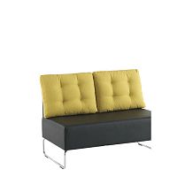 Contemporary bench ANDREWfabricwith backrestcommercial