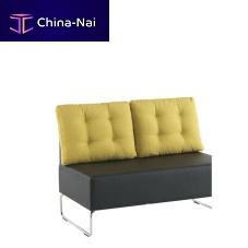 Contemporary bench ANDREWfabricwith backrestcommercial