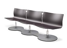Contemporary chair CONCEPT Cfabricconnectedcentral base