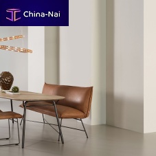 Contemporary upholstered bench Vidar fabricleathersteel base