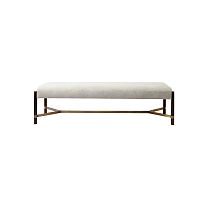 Contemporary upholstered bench RAJfabricbrass