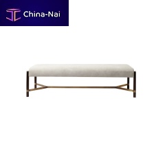 Contemporary upholstered bench RAJfabricbrass