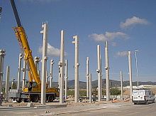 Reinforced concrete prefabricated pillar with control panel