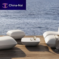 Contemporary pouf PILLOWpolyethylenesquareLED-illuminated