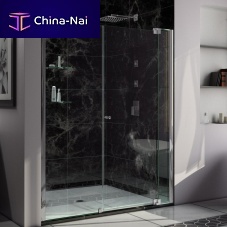 Pivoting shower screen ALLUREfor alcovestempered glass