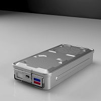Instrument sterilization container SY.E seriesperforatedanodized aluminum
